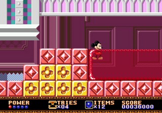 une photo d'Ã©cran de Castle of Illusion sur Sega Megadrive